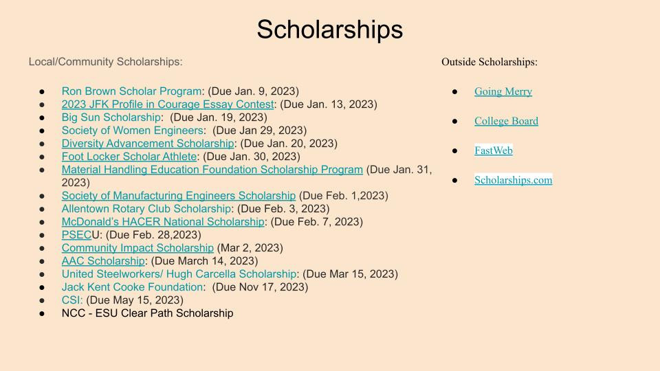 2022-2023 Scholarships